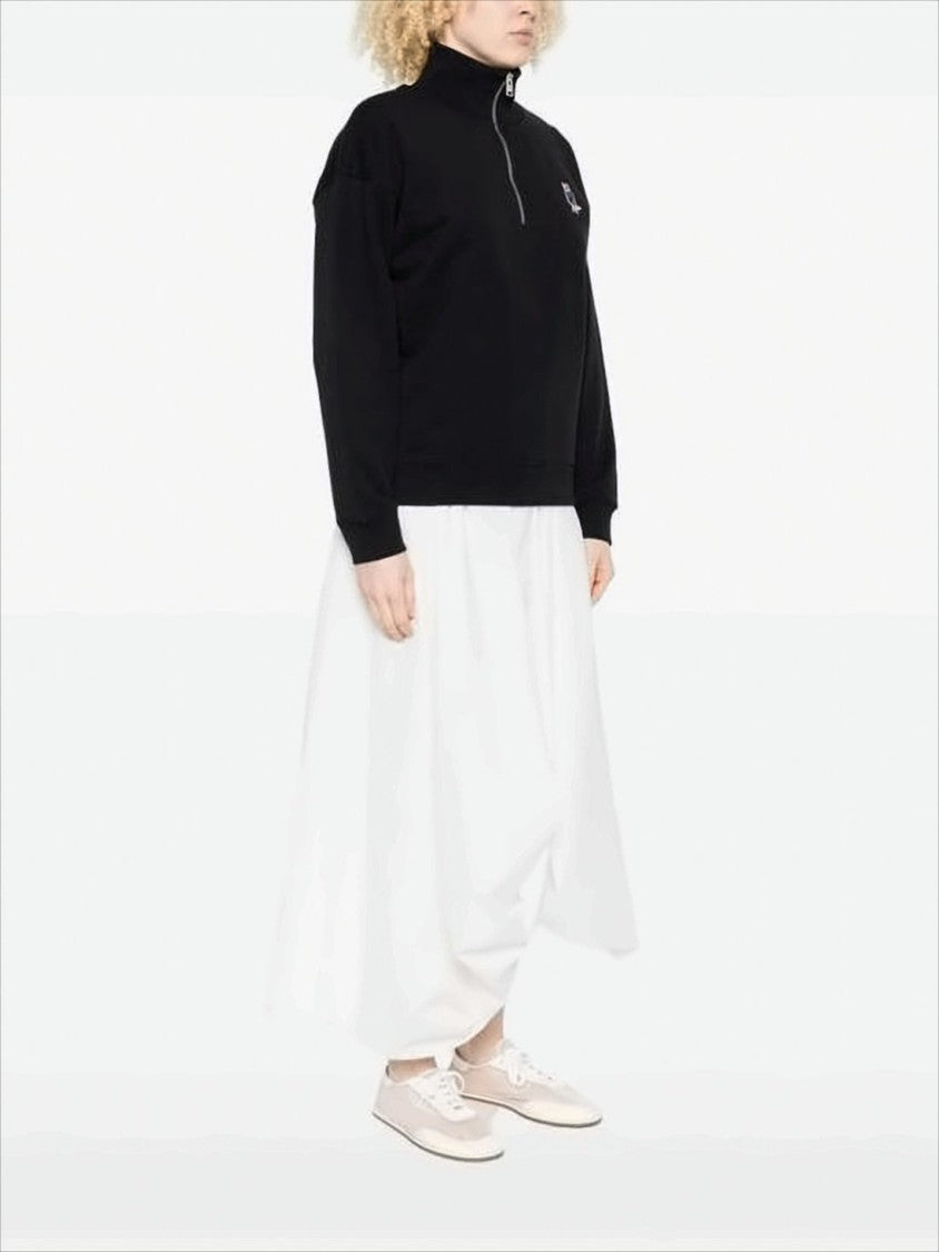 Maison Kitsuné Half-Zip Cotton Sweatshirt With High Collar
