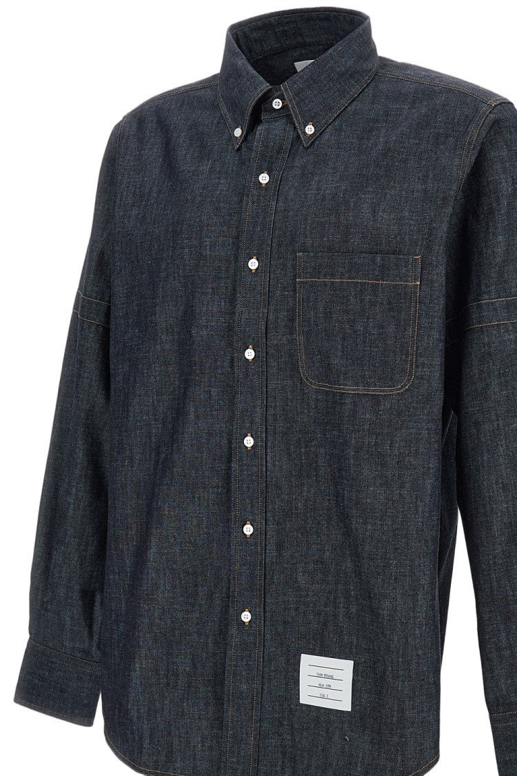 Thom Browne Straight Fit Denim Shirt