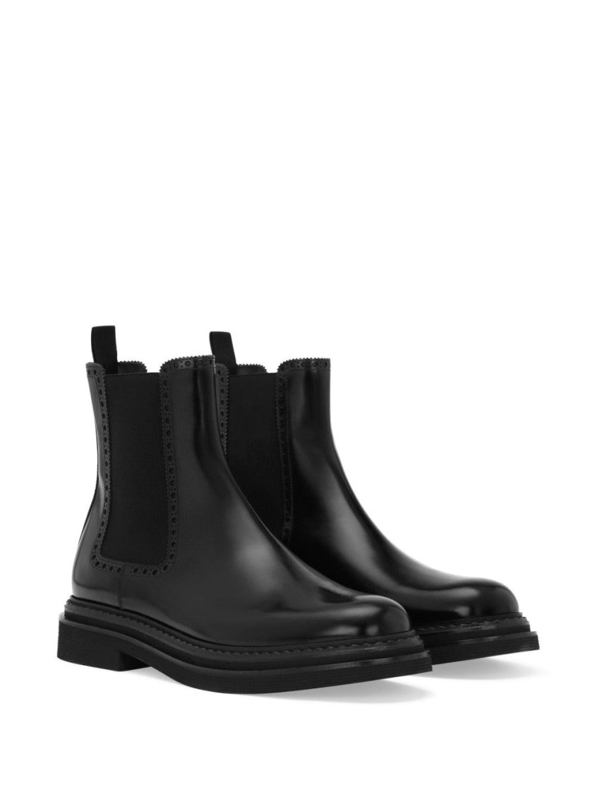 Dolce & Gabbana Brushed Calfskin Ankle Boots