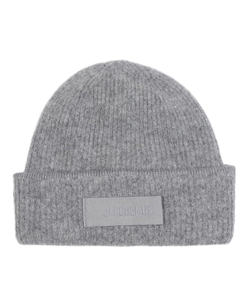 Jacquemus Textured Knit Beanie Hat With Folded Cuff