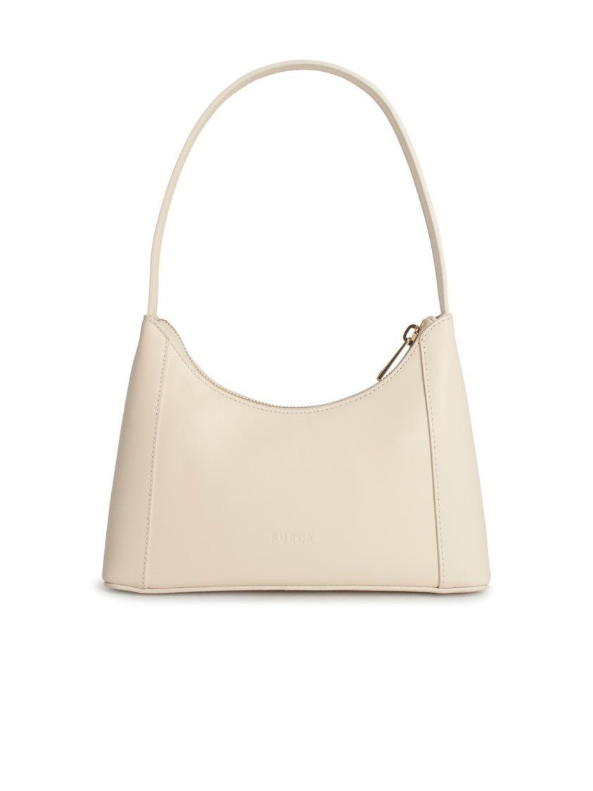 Furla 'Diamante' Cream Leather Mini Bag