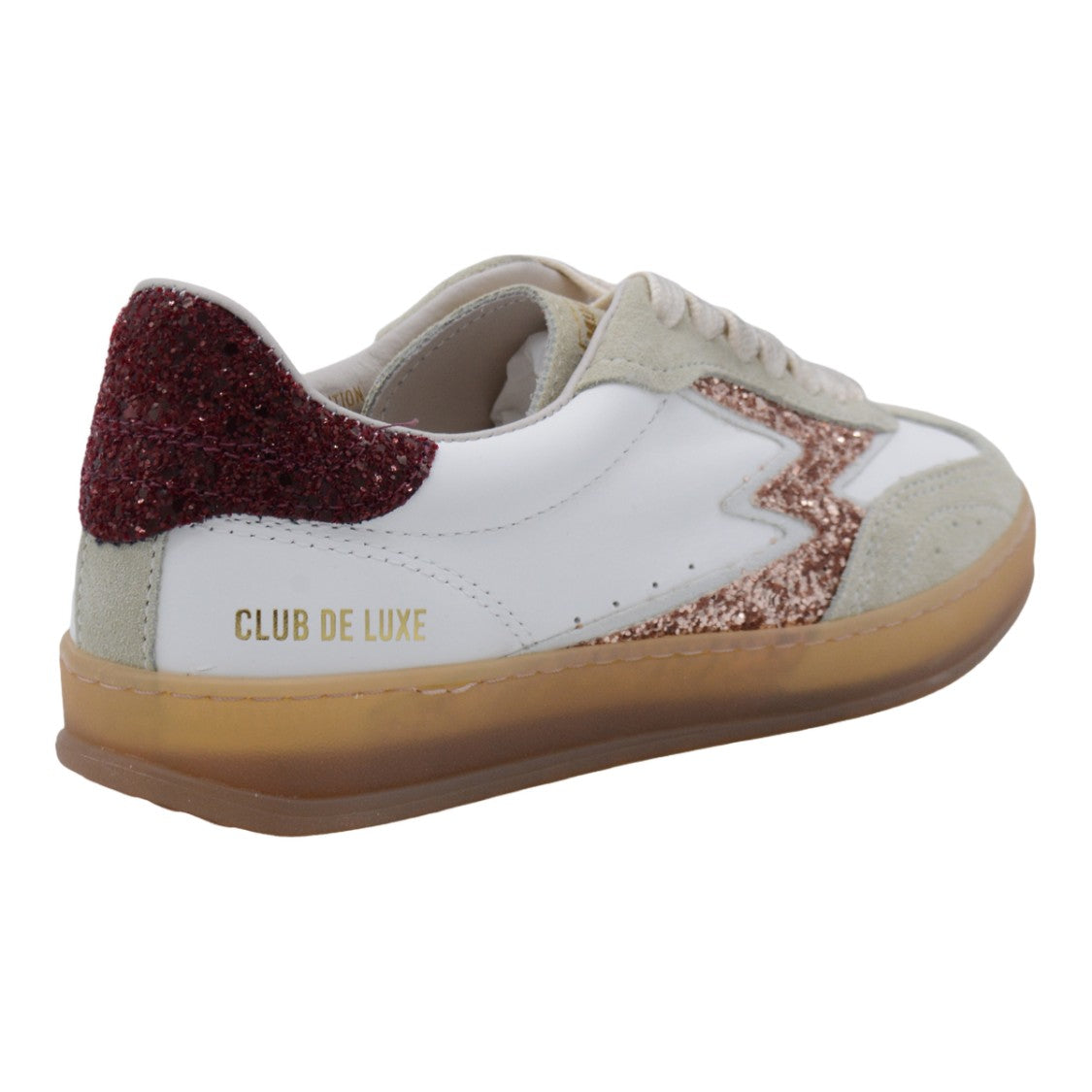 Moaconcept White Sneakers With Beige Suede Overlays