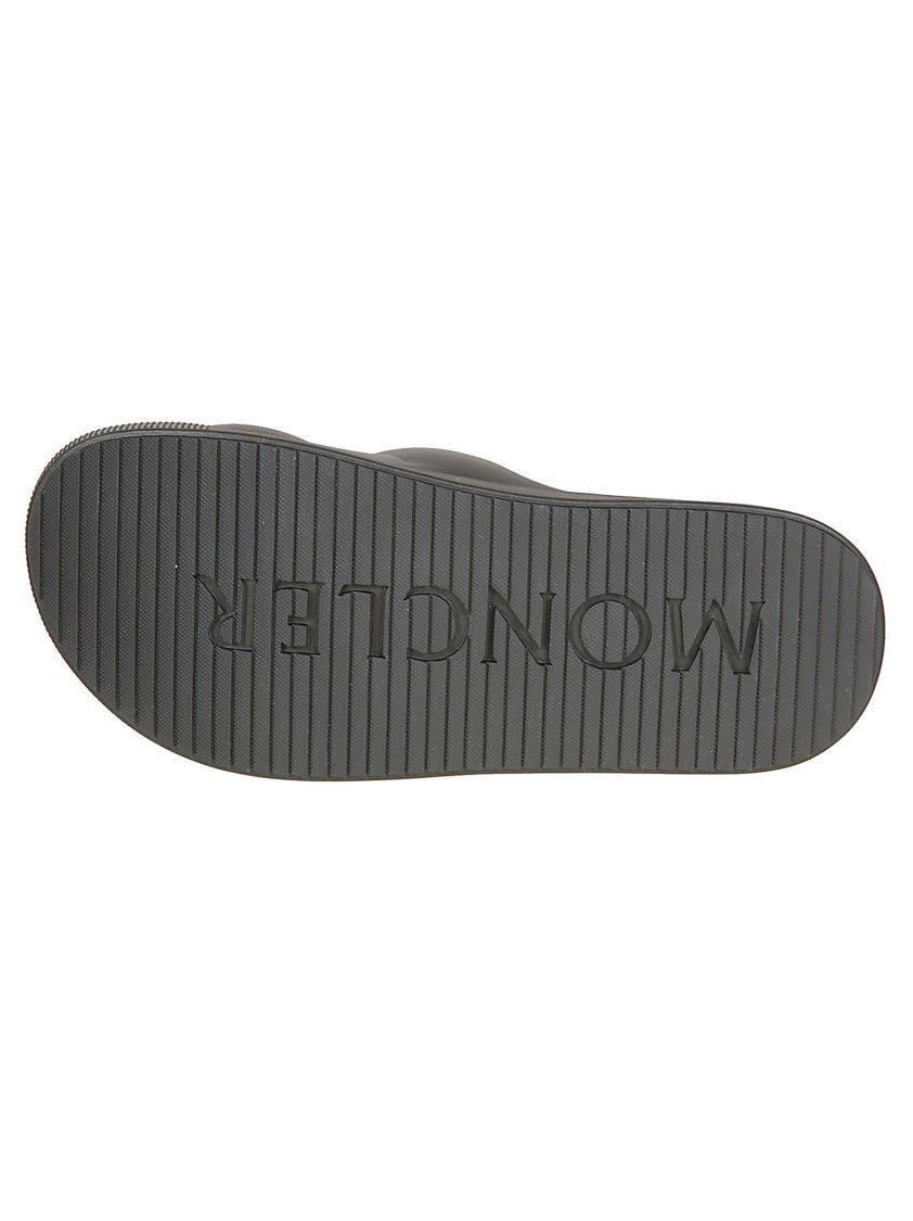 Moncler Black Altive Rubber Slide Sandals