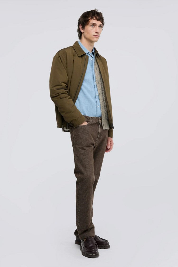Aspesi Light Blue Sedici Denim-Look Cotton Shirt