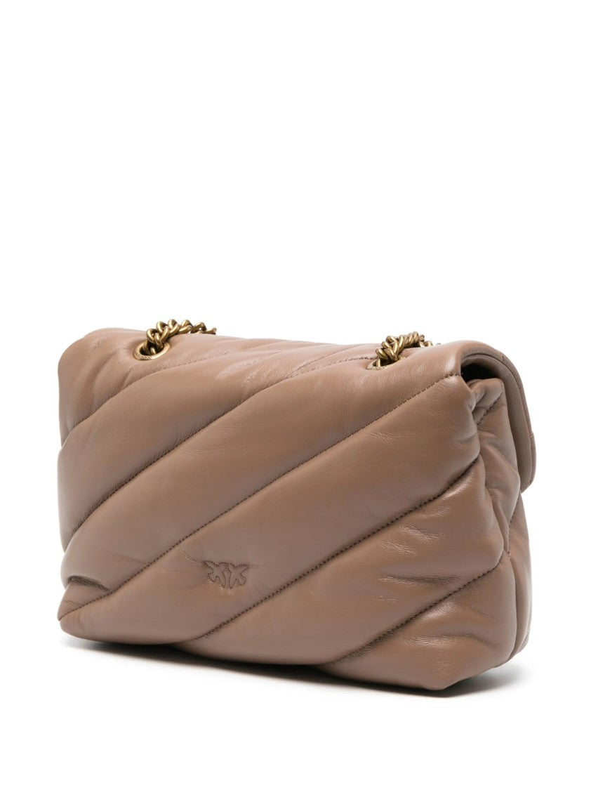Pinko Quilted Flap Closure Bag With Chain Strap