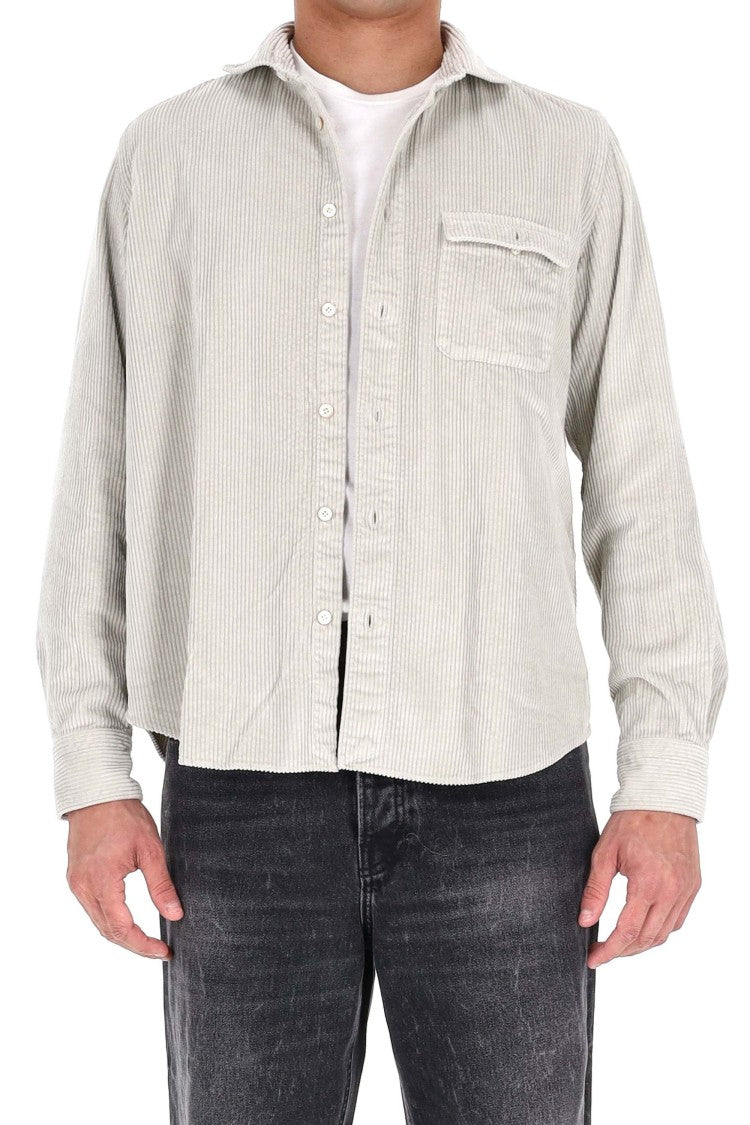 Finamore Corduroy Overshirt With Button-Down Front And Flap Pocket