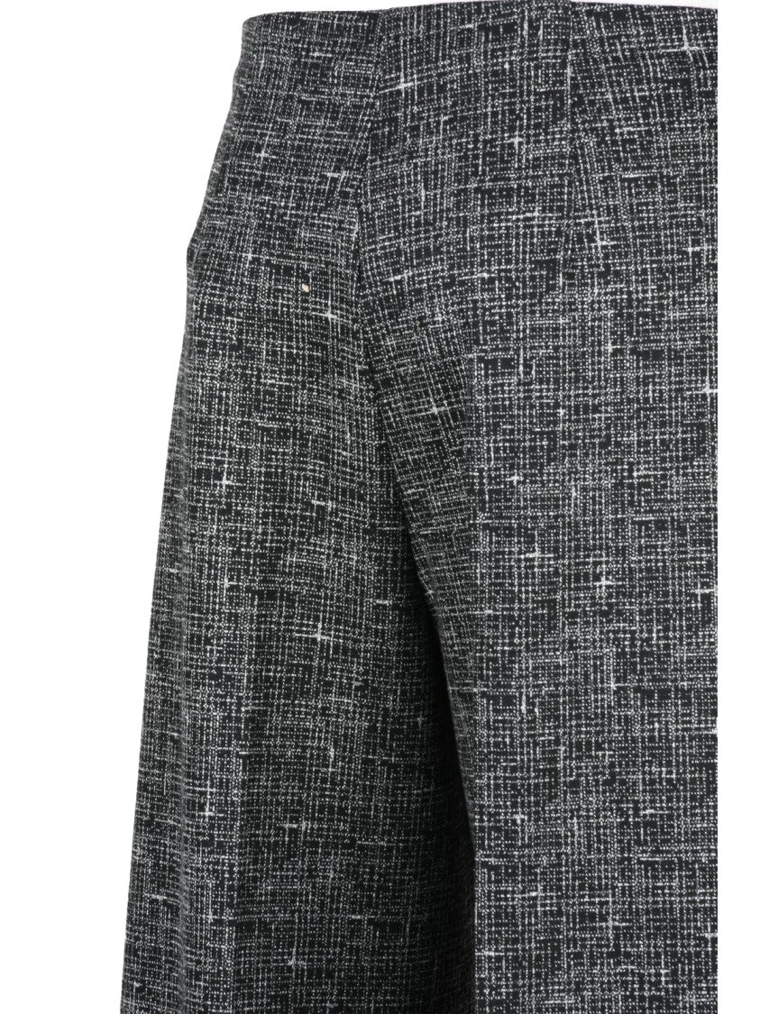 Mm By Max Mara Black Viscose-Blend High-Waist Pants