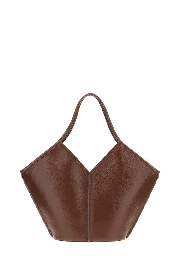 Hereu Brown Leather Calella Distressed Tote Bag