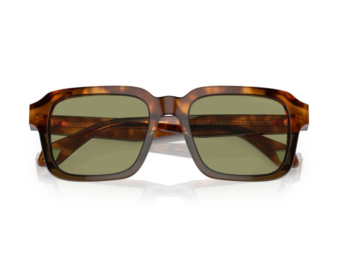 Giorgio Armani Tortoiseshell 0Ar8194u Oversized Square Sunglasses