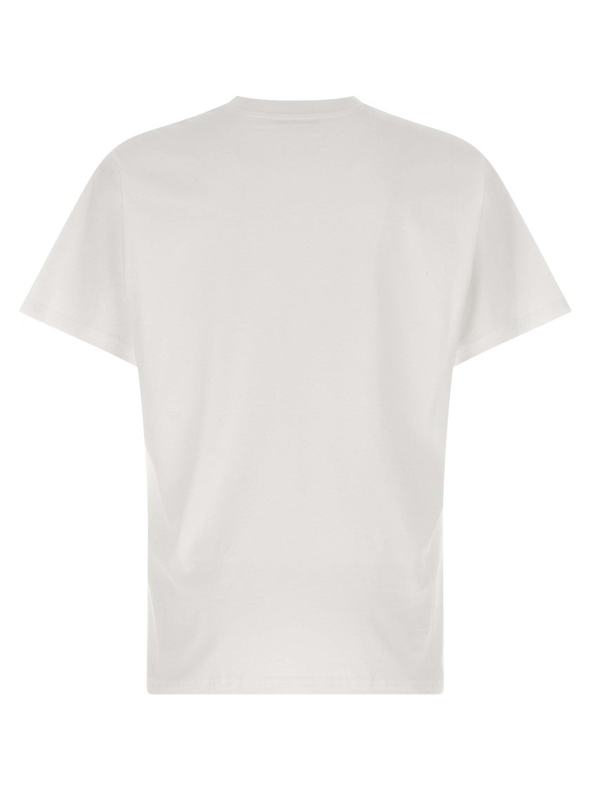 Givenchy Minimalist White Crewneck T-Shirt With Logo Patch