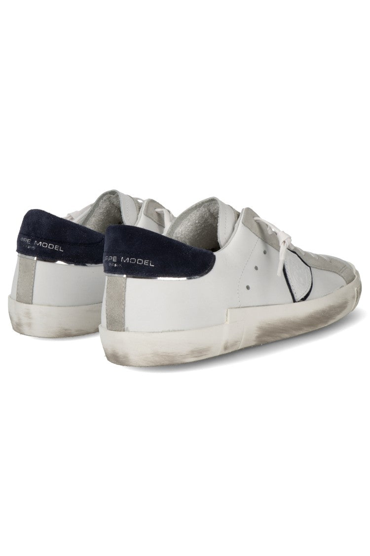 Philippe Model Paris Low Sneakers With Blue Heel Tab