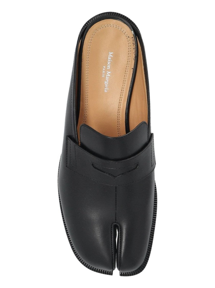 Maison Margiela Black Loafers With Unique Split Toe Design