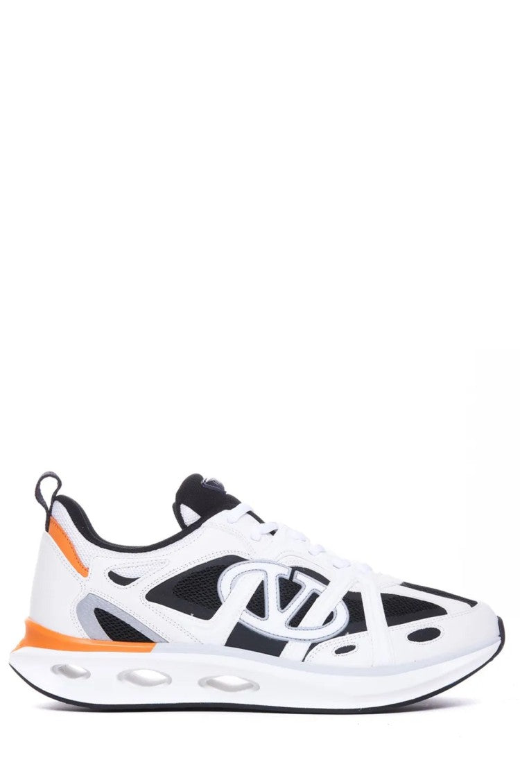 Valentino Garavani Multicolor Mesh Cutout Midsole Leather Sneakers