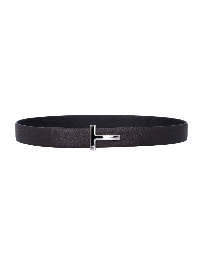 Tom Ford Blue Grain Leather Reversible Belt