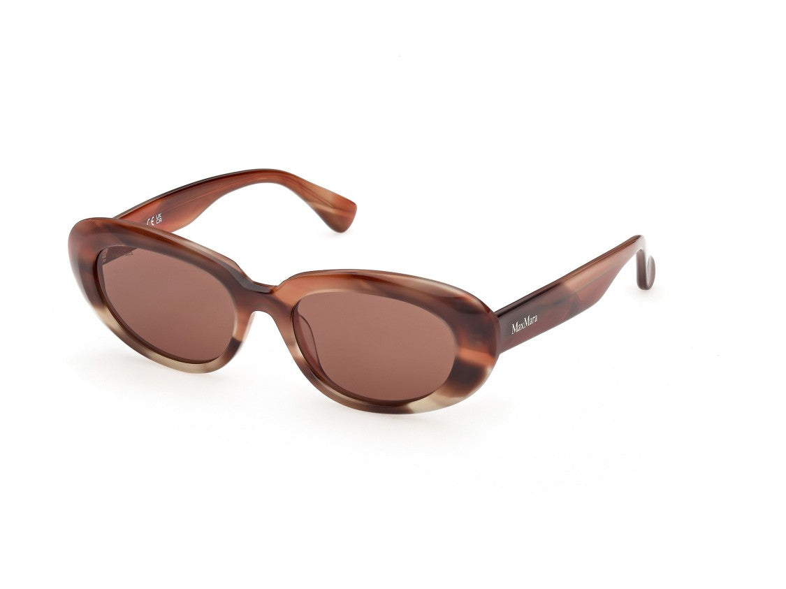 Max Mara Tortoiseshell Mm0196 Oversized Rounded Sunglasses