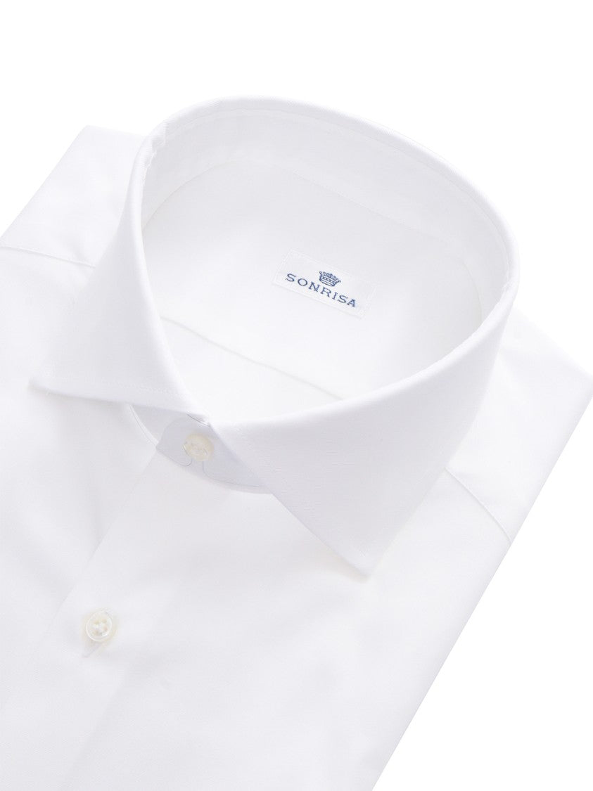 Sonrisa Crisp White Button-Down Formal Shirt