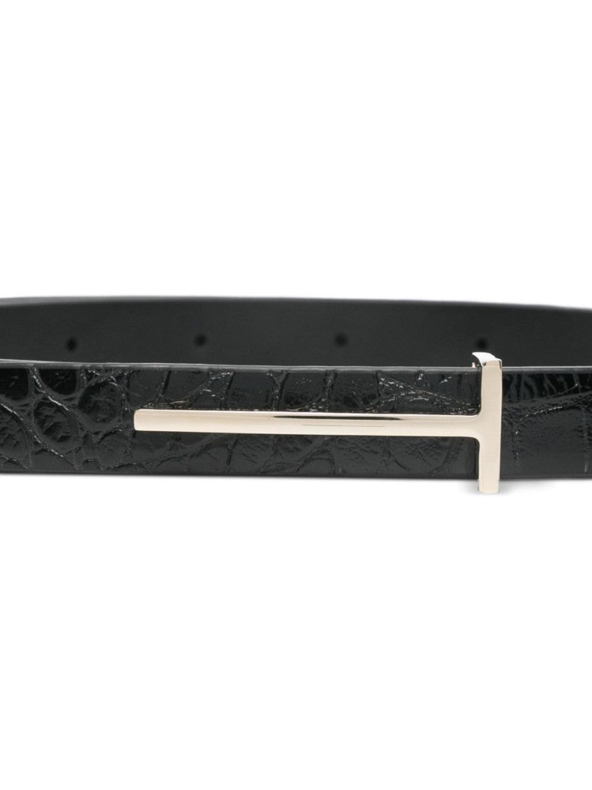 Tom Ford Textured Calfskin Leather Belt