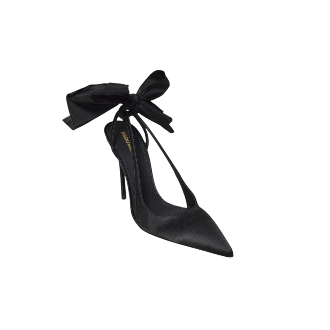 Dsquared2 Take A Bow Pumps In Black Satin