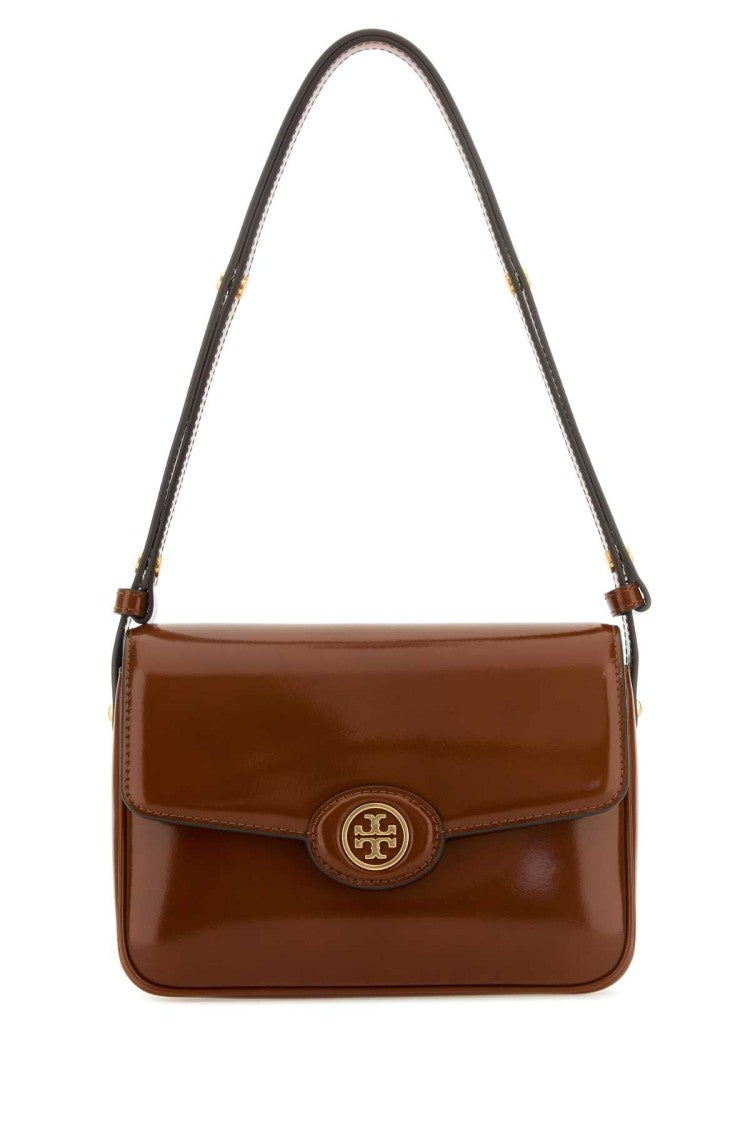 Tory Burch Caramel Leather Robinson Shoulder Bag