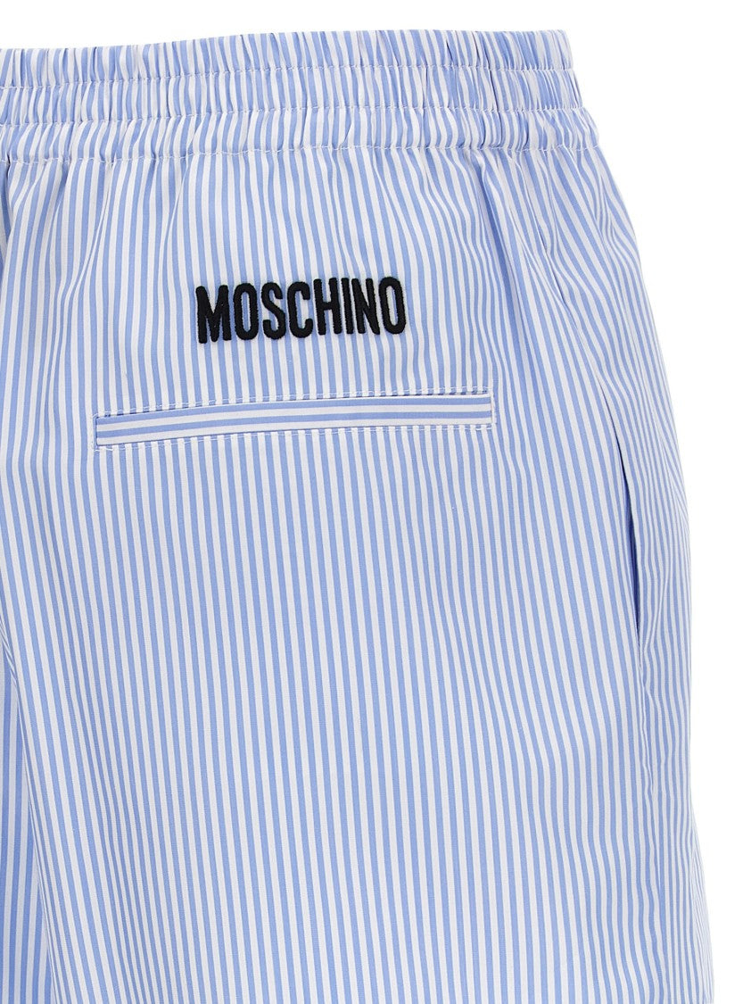 Moschino Striped Cotton Poplin Boxer Shorts