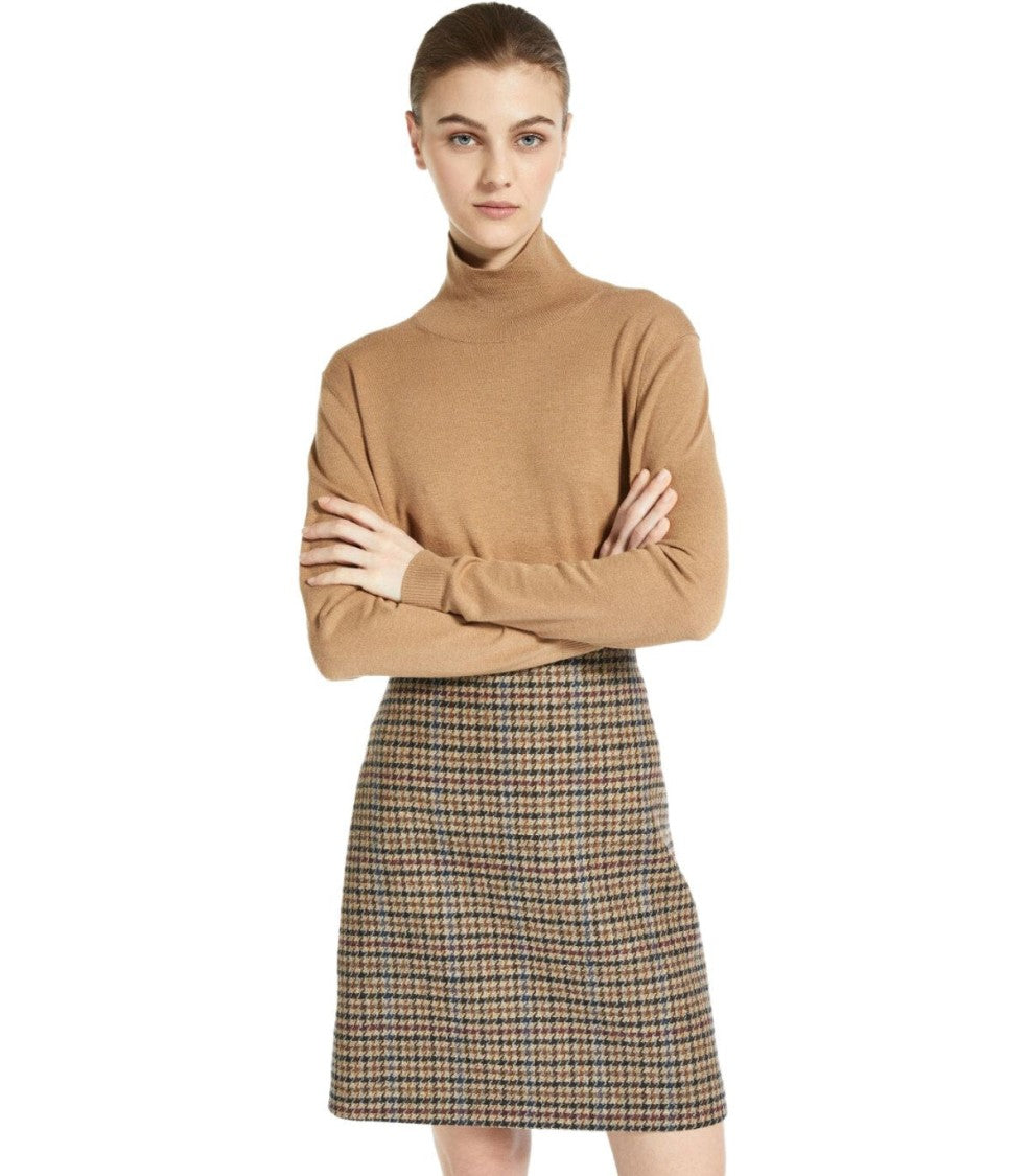Max Mara Kiku Camel Turtleneck Sweater
