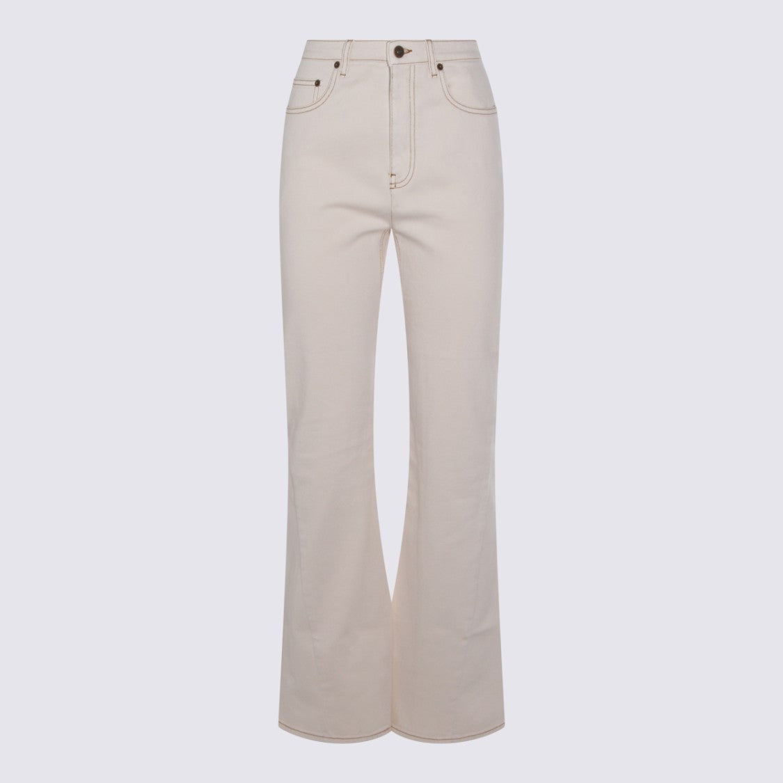 Burberry Straight-Cut White Denim Jeans