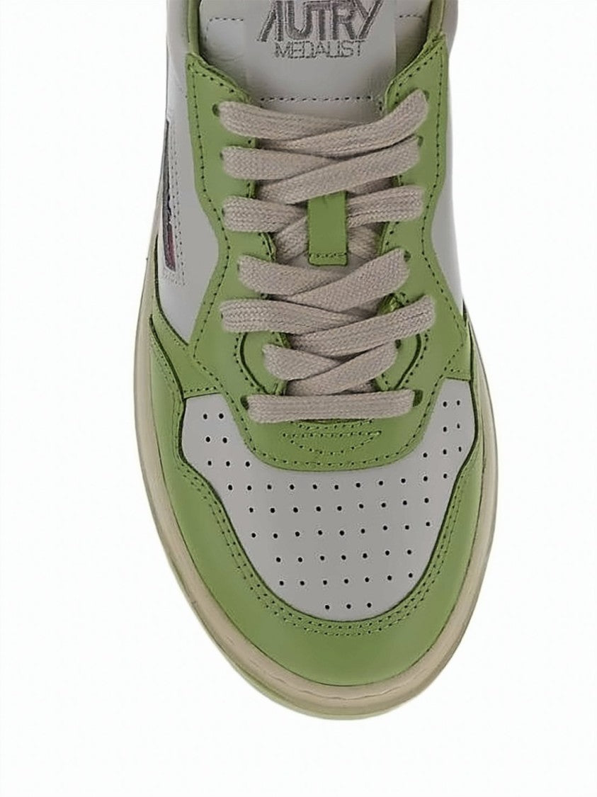 Autry Perforated Leather Low-Top Sneakers With Signature Branding