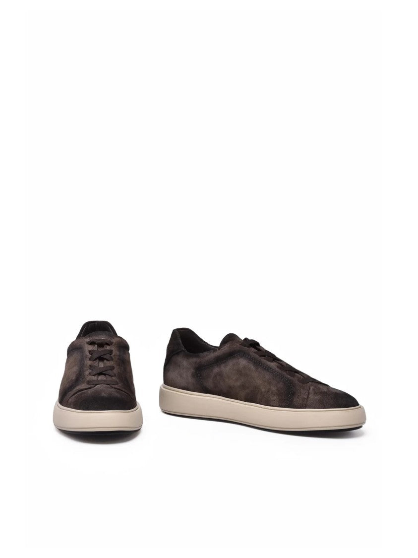 Officine Creative Brown Suede Casual Sneakers