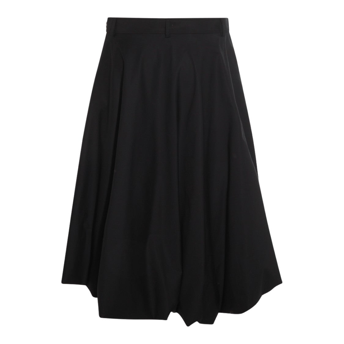Moschino High-Low Black Skirt With Flared Silhouette
