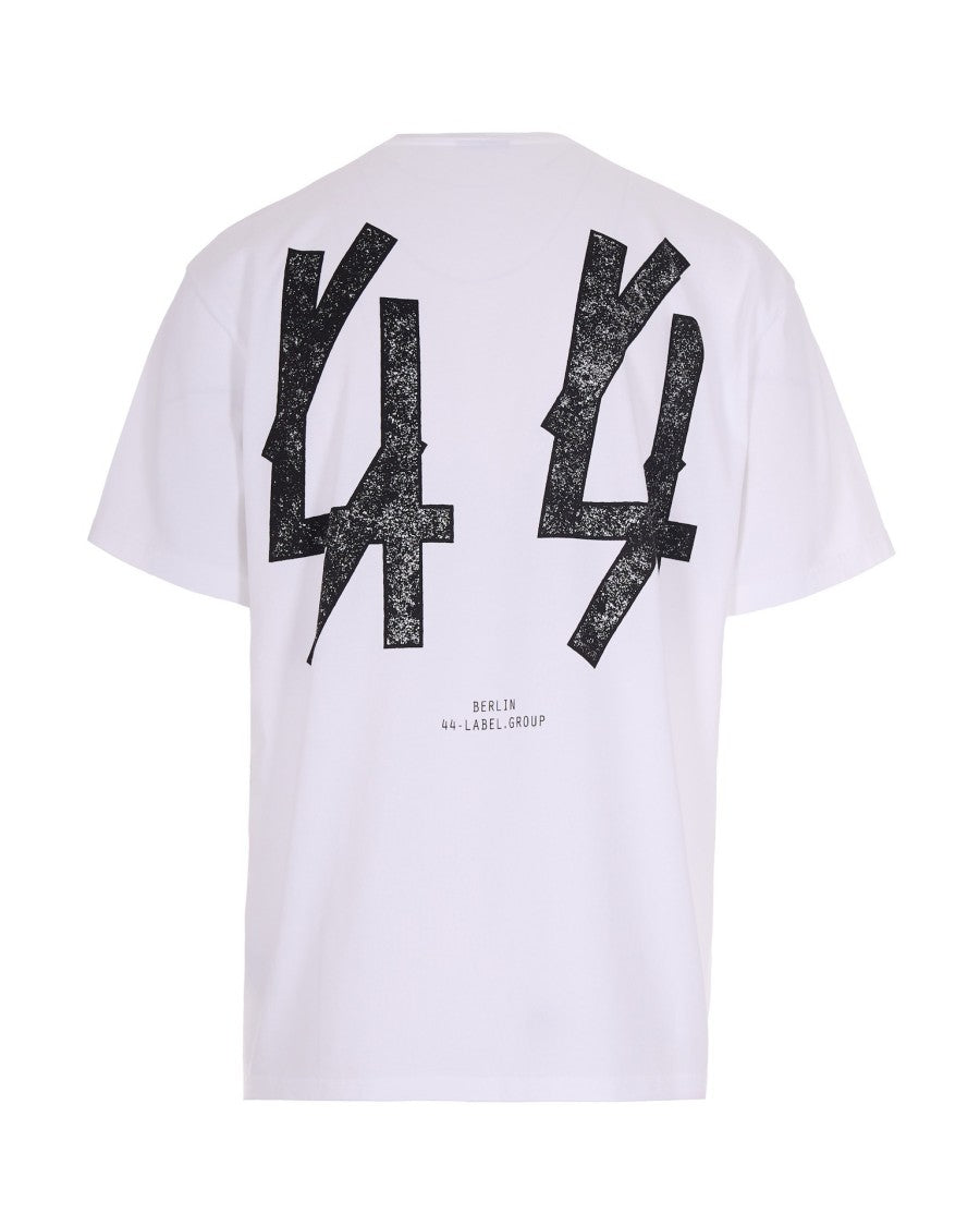 44 Label Group Graphic Print Jersey Cotton T-Shirt With Bold Text