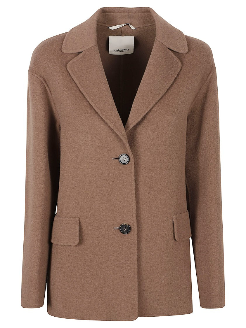 Max Mara Classic Boxy Jacket With Notched Lapel And Front Flap Pockets
