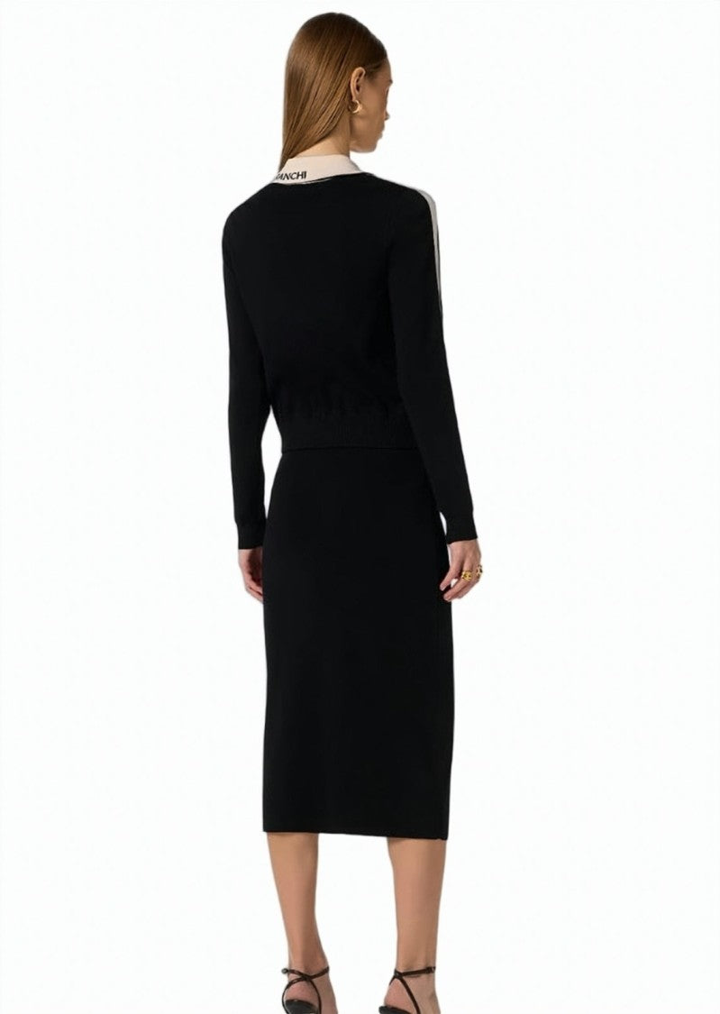 Elisabetta Franchi Knitted Viscose Band Jacket