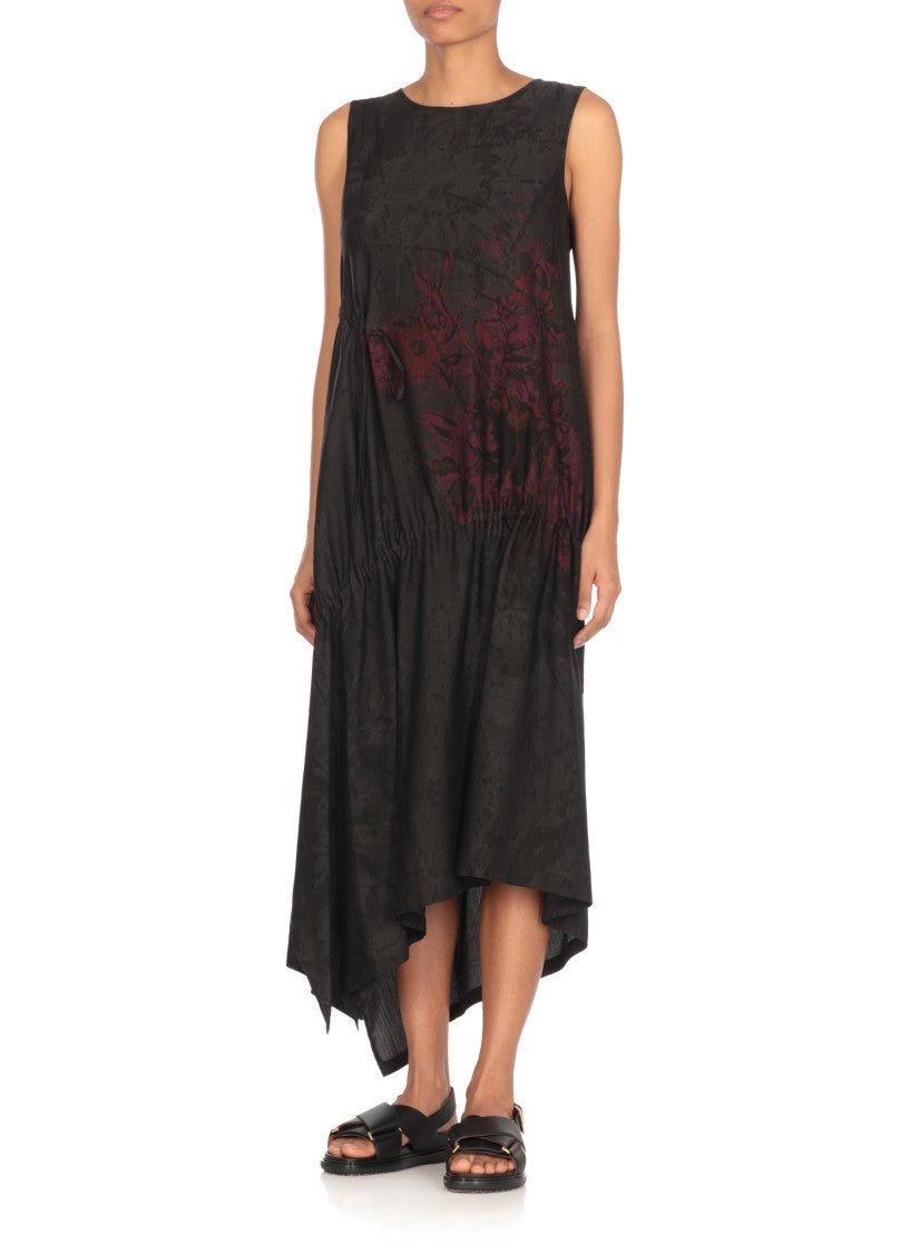 Y's Black Dress With Pattern