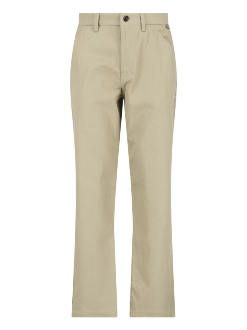 Burberry Beige Arthur Straight-Leg Cotton Trousers