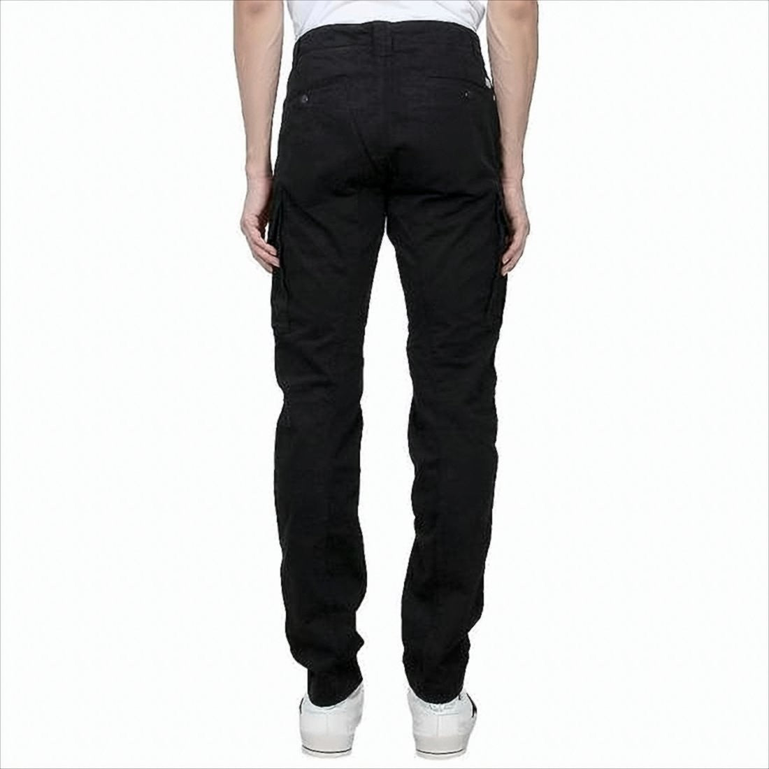 C.P. Company Streamlined Black Cargo Pants With Multiple Pockets