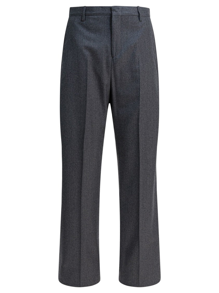 Briglia Tailored Straight-Leg Trousers In Soft Grey Blend