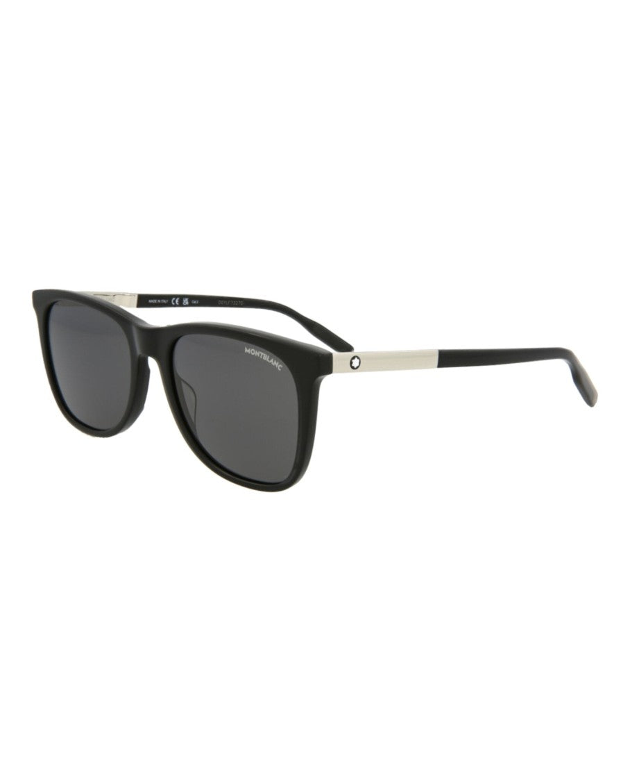 Montblanc Square-Frame Acetate Sunglasses With Polarized Lenses