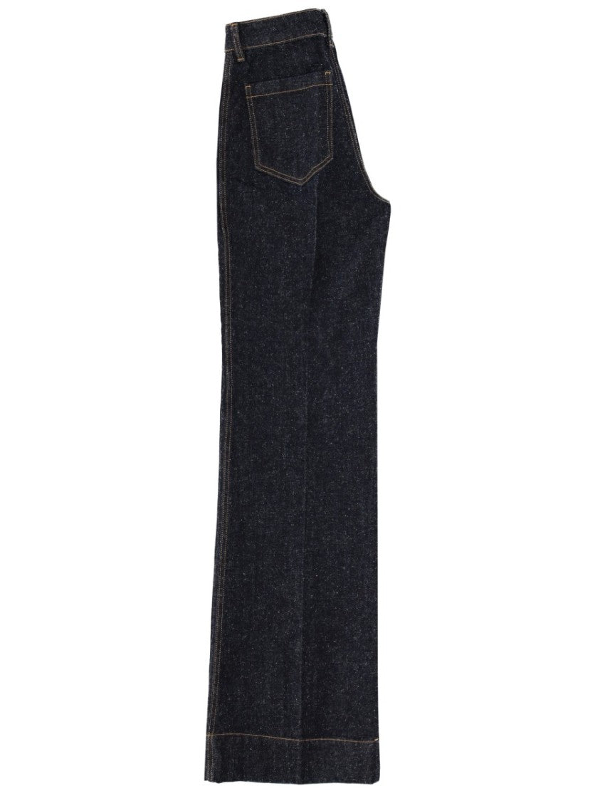 Victoria Beckham Alina Cotton Wide-Leg Jeans