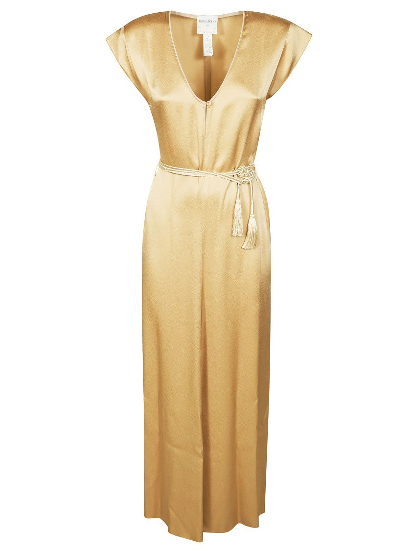 Forte Forte Satin Sollo V Midi Dress
