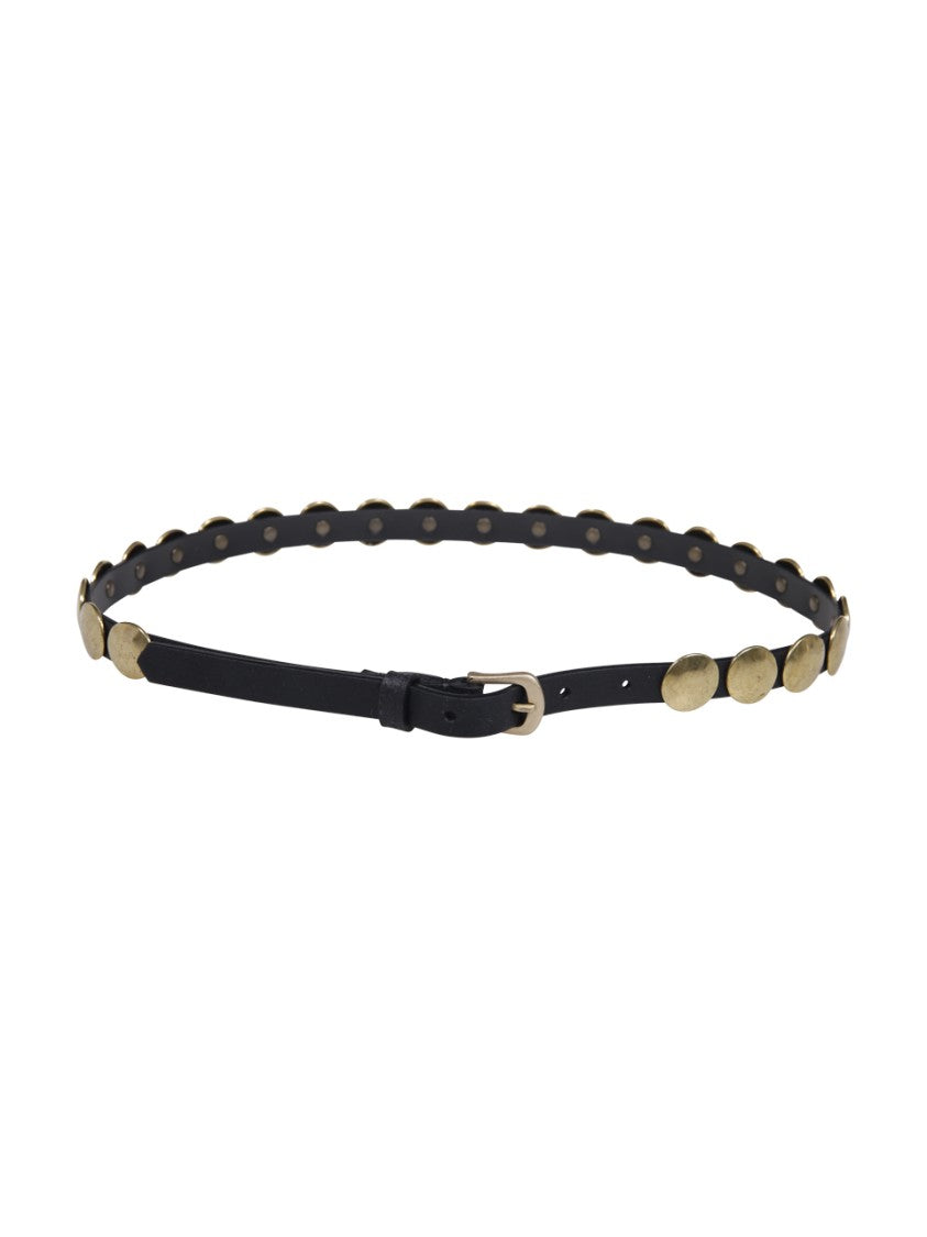 Golden Goose Black Cow Leather Belt