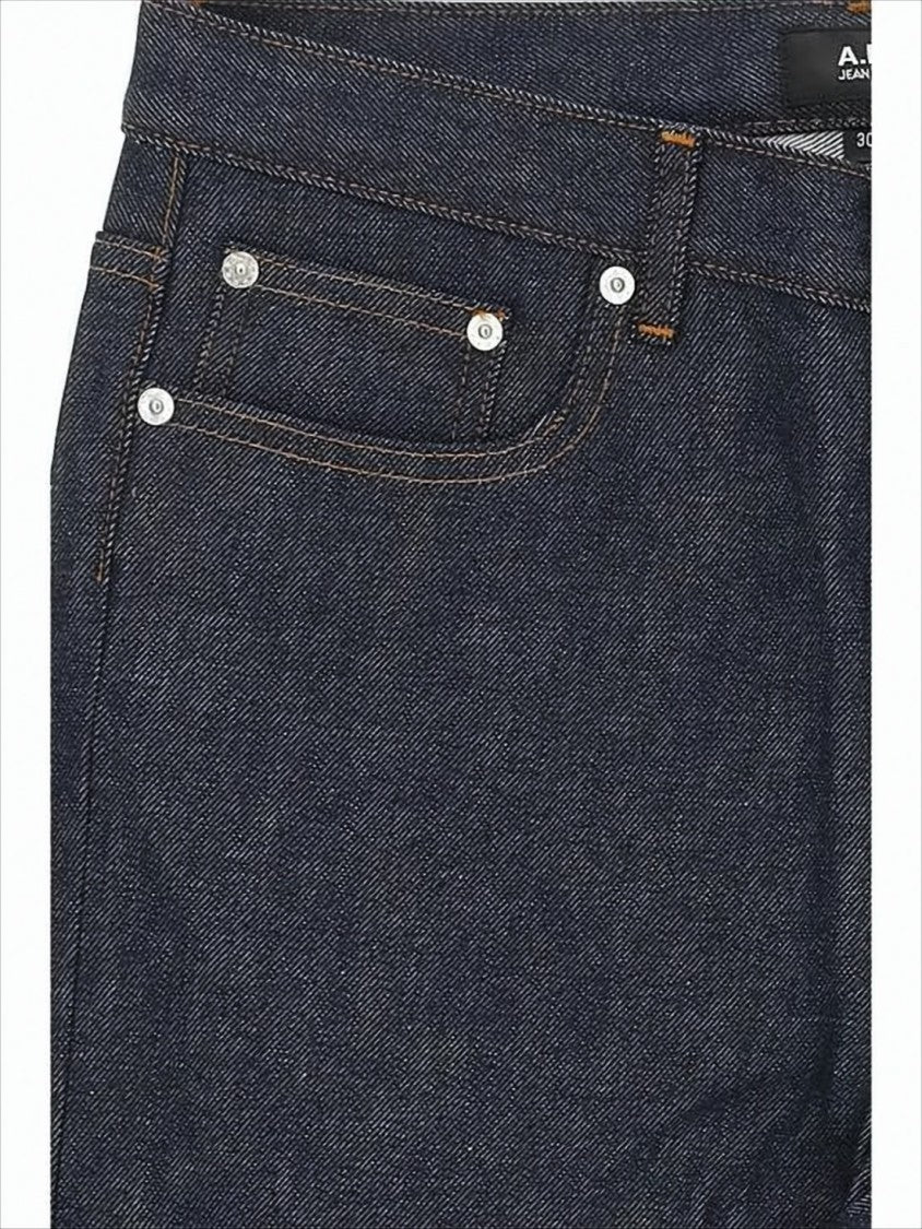 A.P.C. Dark Indigo Straight-Leg Denim Pants