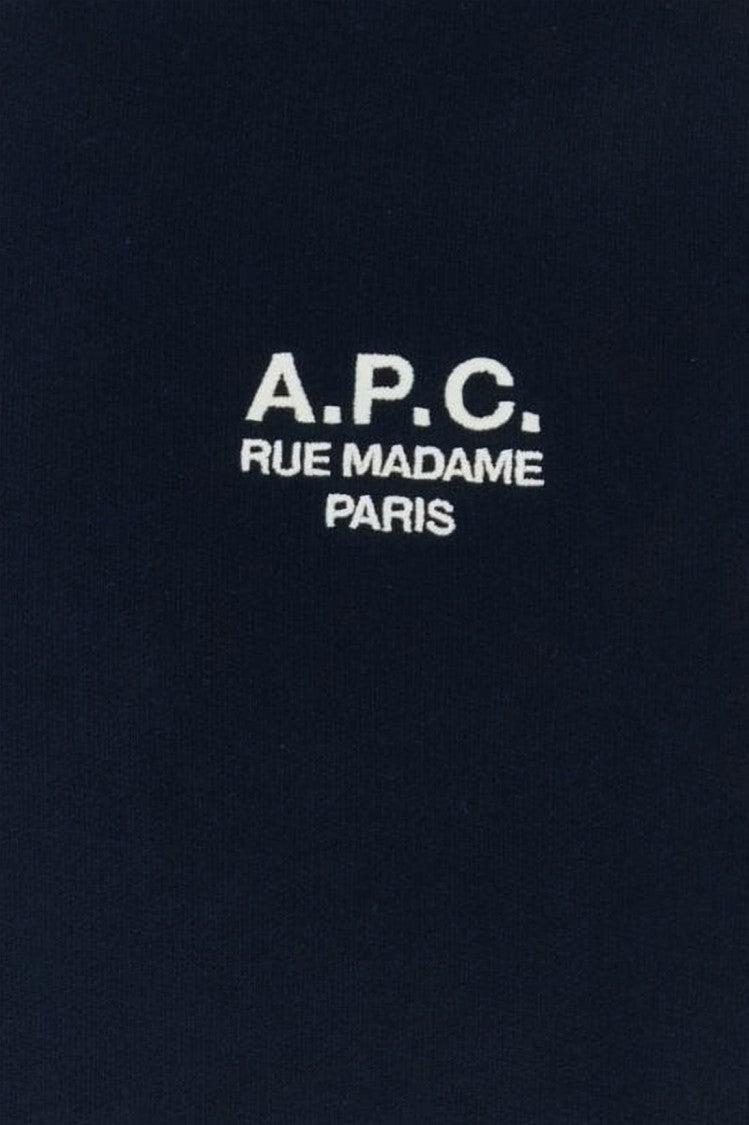 A.P.C. Long-Sleeve Blue T-Shirt With Subtle Logo Detail