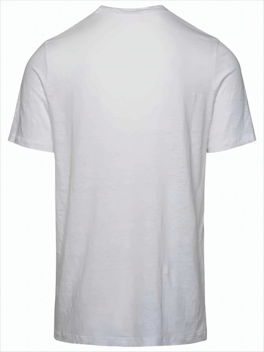 Isabel Marant Linen Crew Neck T-Shirt With Bold Graphic Logo