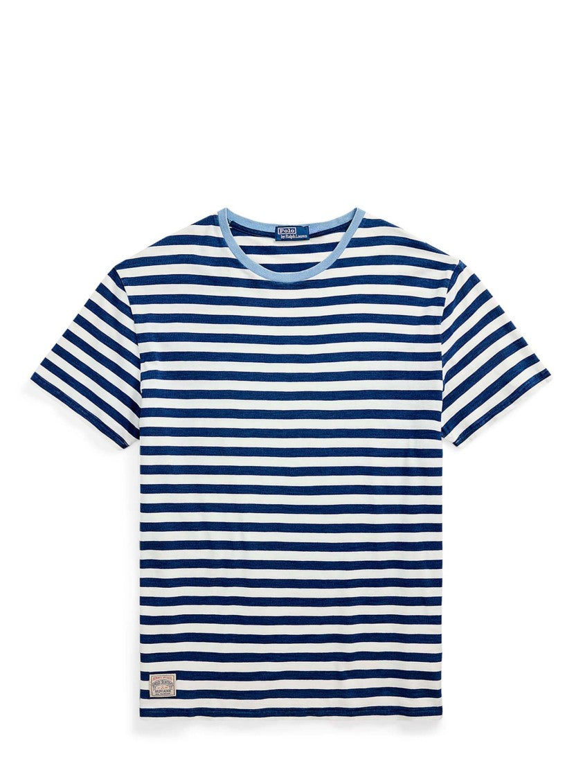 Polo Ralph Lauren Classic-Fit Blue And White Striped T-Shirt