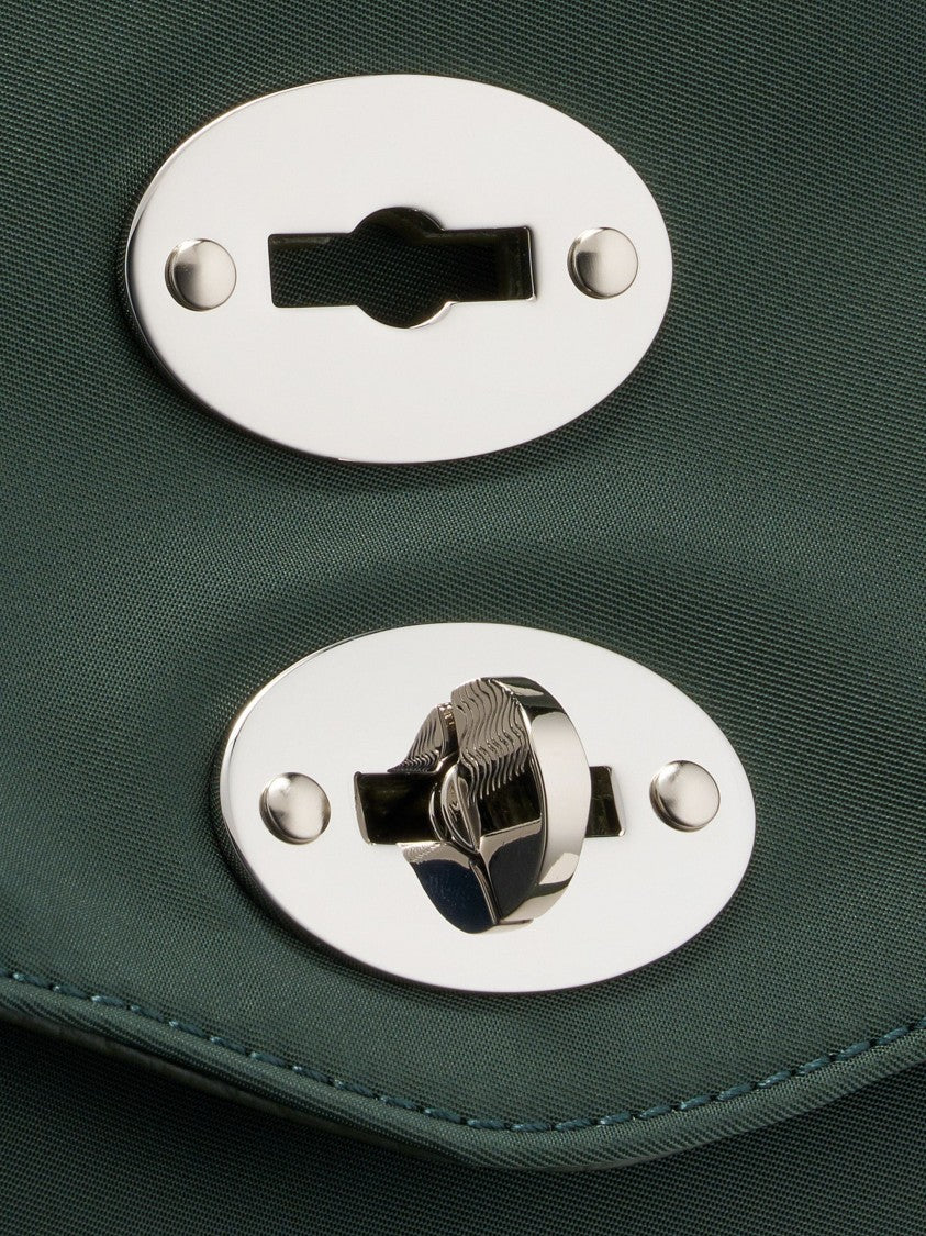 Zanellato Deep Green Silver Turn-Lock Shoulder Bag