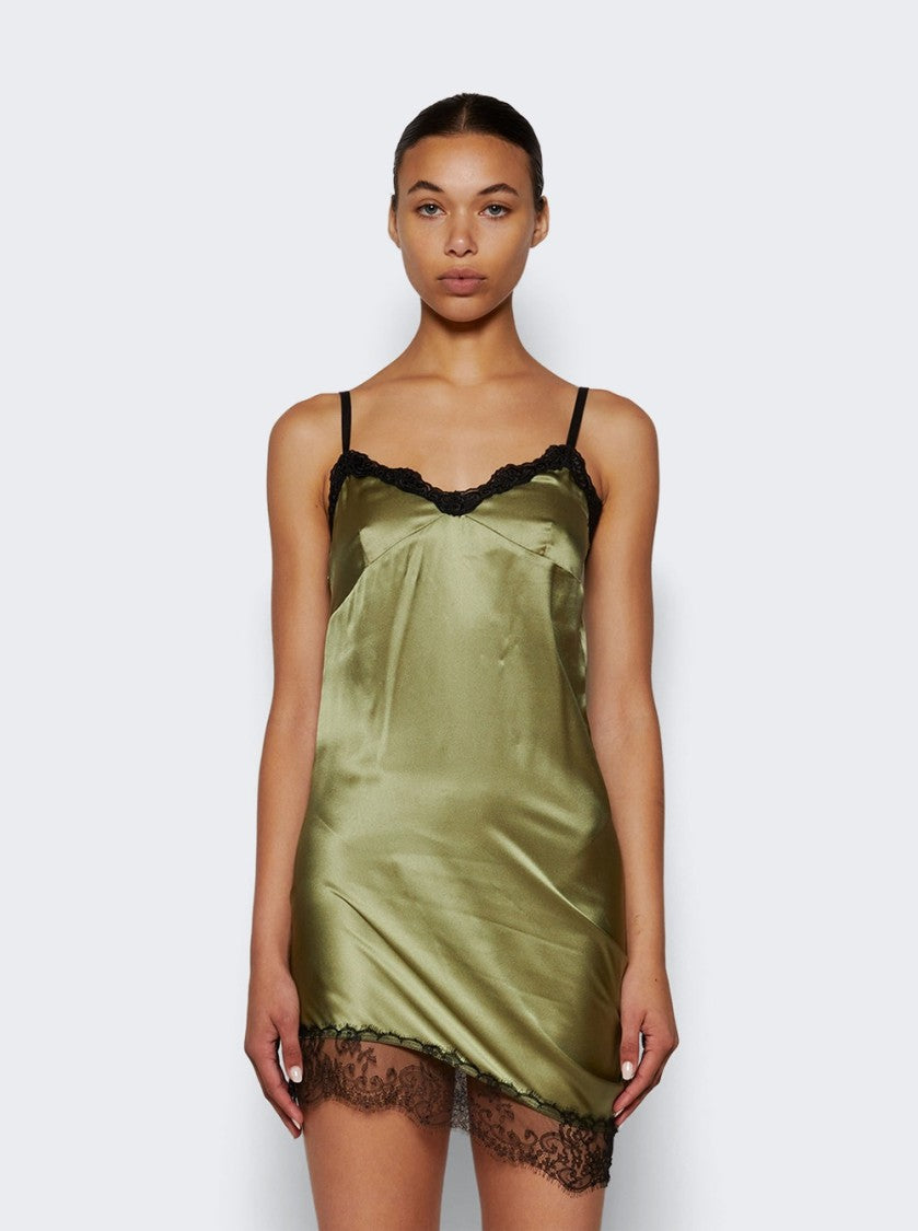 The Attico Sweetheart Neckline Silk Mini Dress