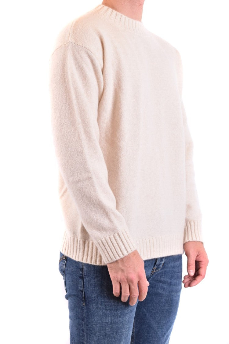 Laneus White Off Cashmere Blend Sweater