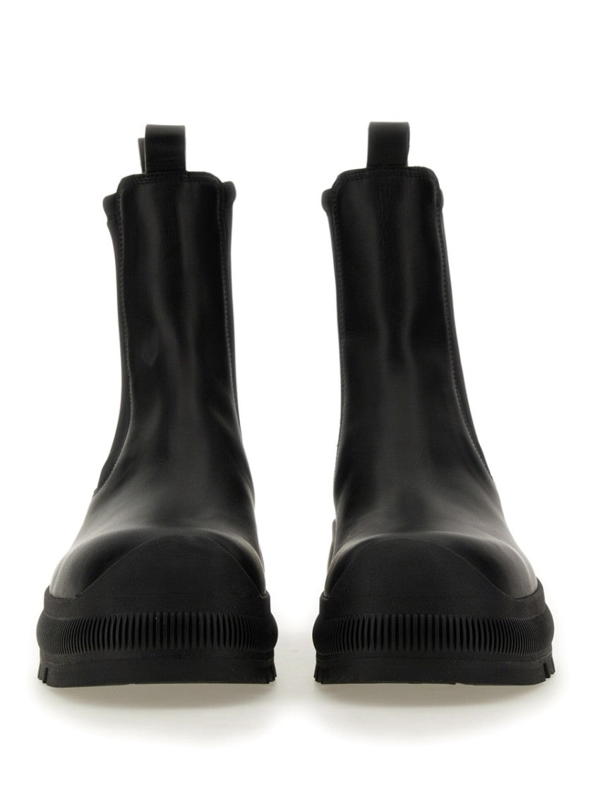 Jil Sander Black Calf Leather Chelsea Boots