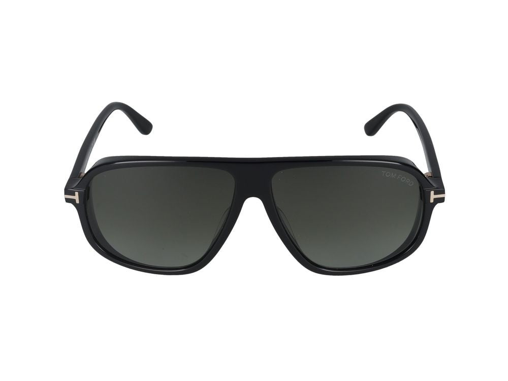 Tom Ford Black Bold Oversized Square Sunglasses