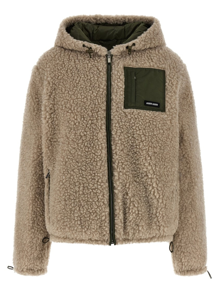 Miu Miu Hybrid Construction Down Jacket
